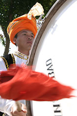 Brass band drummer
