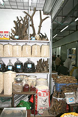 Deer antlers and other animal parts, guangzhou herb and spice market